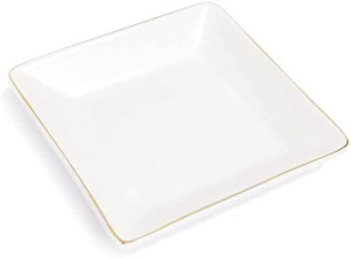 HANKOR Ceramic Jewelry Dish Tray 47 Inch White