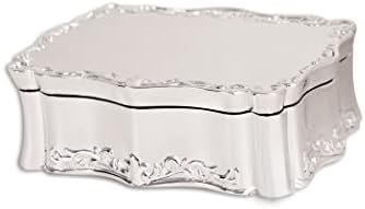 Cherished Moments Personalized Jewelry Box with Engraved Name or Initials Silver Toned