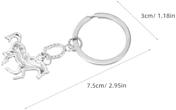 LUOZZY 20pcs Horse Year Keychain Metal Keyring