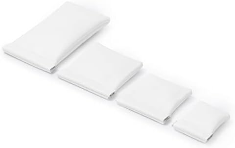 Woodten 2 Pack PU Leather Jewelry Ring Pouch Pearl White