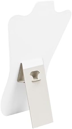 MOOCA White Faux Leather MDF Jewelry Display Stand Set of 6
