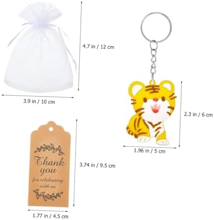30 Sets Cartoon Tiger Keychains for Bags and Luggage