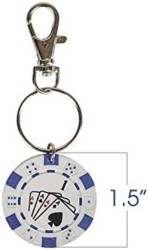 ArtCreativity Poker Chip Keychains for Kids Pack of 12