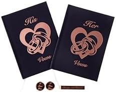IMPRESS Vow Books His and Hers Wedding Linen Foil Stamped