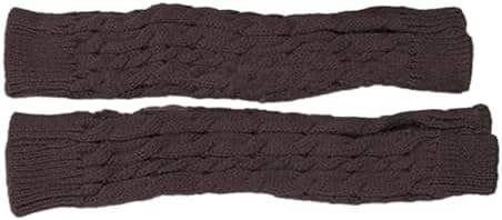 Long Fingerless Gloves for Women - Stretchy Striped Arm Warmers