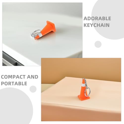 LOGOFUN 6pcs Mini Traffic Cone Keychains for Girls Schoolbag Accessories