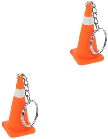 LOGOFUN 6pcs Mini Traffic Cone Keychains for Girls Schoolbag Accessories