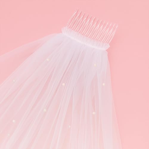 Bride to Be Sash Veil with Pearls