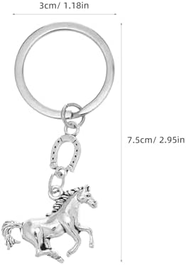 LUOZZY 20pcs Horse Keychain with Horseshoe Design