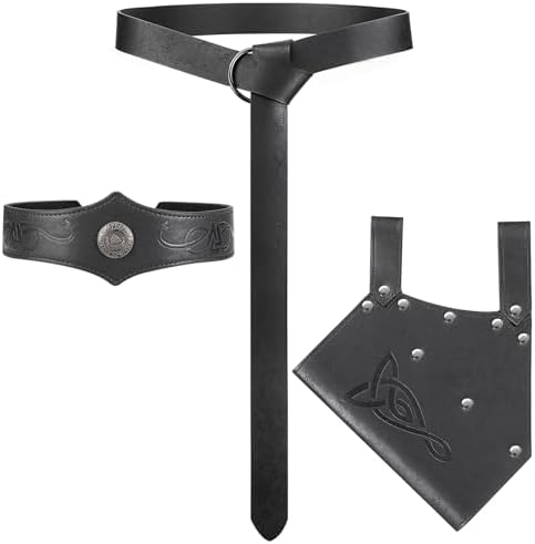 3PCS Renaissance Accessories Set for Medieval Halloween Cosplay