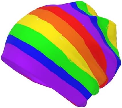 Gay Rainbow Boys Knitted Beanie Cap Hat Skull Cap