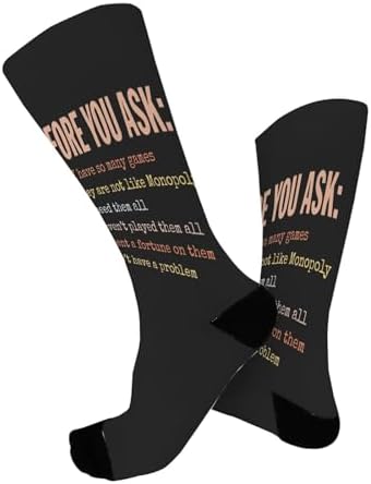 Cute Boys Knee High Crew Socks with Funny Game Design