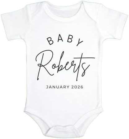 Custom Baby Pregnancy Announcement Bodysuit 1