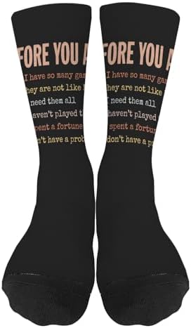 Cute Boys Knee High Crew Socks with Funny Game Design