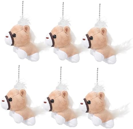 BESPORTBLE 12pcs Adorable Horse Plush Keychain Pendants