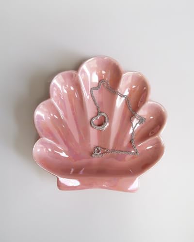 Pink Shell Trinket Dish for Clean Girl Aesthetic Decor