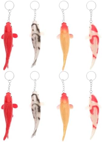 LUOZZY 8Pcs Summer Party Koi Fish Keychain Set
