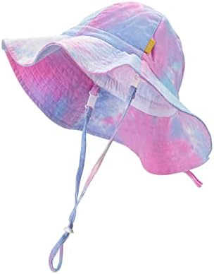 Baby Girls Sun Hat with Cute Flower Tie Dye Design