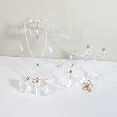 GemeShou Acrylic Jewelry Display Stand Set of 3