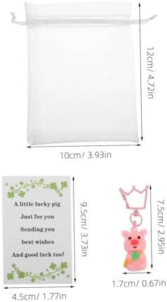 Mobestech 20pcs Cute Pig Keychains for St Patricks Day Party Favors