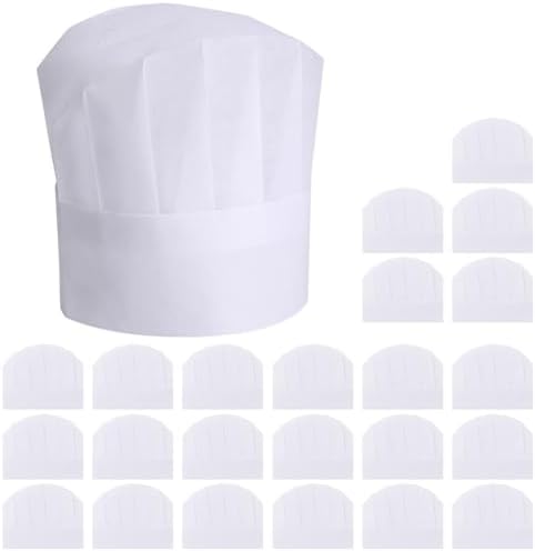 Yeios 24-30 Pack Adjustable Chef Hats for Kids and Adults
