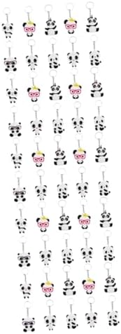 Amosfun 50pcs Cartoon Panda Keychains for Boys Girls Adults
