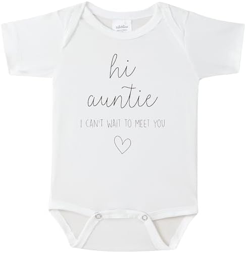 Hi Auntie I Cant Wait To Meet You Baby Announcement Onesie