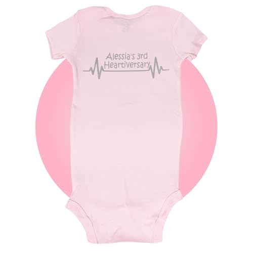 Personalized Heart Warrior Baby CHD Onesies - Pink - Unisex 100 Cotton