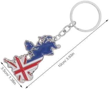 LOGOFUN 9pcs British Flag Keychains with UK Map Design