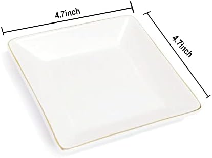 HANKOR Ceramic Jewelry Dish Tray 47 Inch White