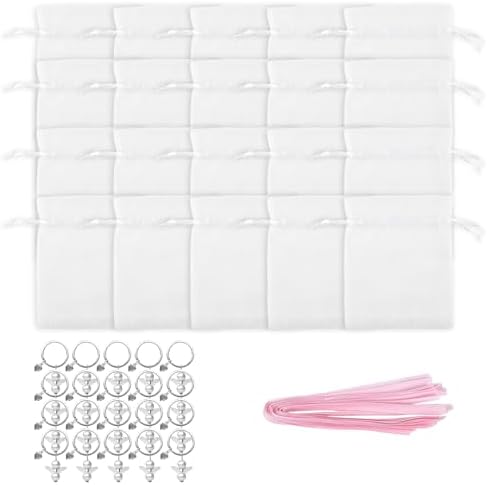 Pack Of 60 Stylish Angel Keychain Charms With Organized Pouches
