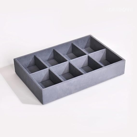 La Trove Tie and Pocket Square Organizer Tray with 8 Slots