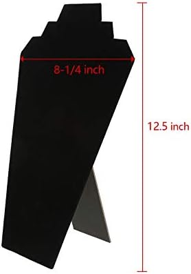 Foraineam 9 Pack Necklace Display Holder Black Velvet 125 Inch