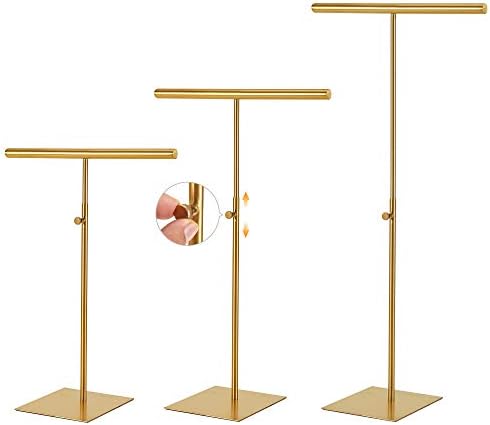 Stainless Steel Jewelry Tower Stand 2Pcs Adjustable Height for Necklaces and Bracelets