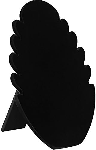 Black Velvet Necklace Display Stand with 5 Notches
