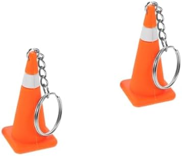 LOGOFUN 6pcs Mini Traffic Cone Keychains for Girls Schoolbag Accessories