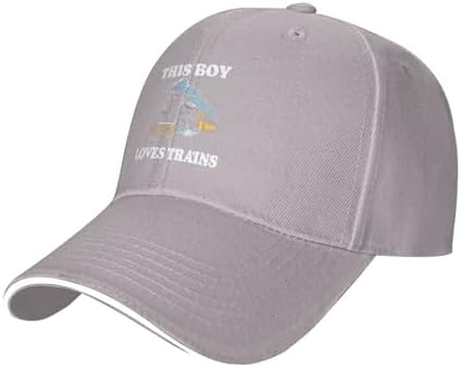 This Boy Loves Train Station Baseball Cap Adjustable Trucker Cap