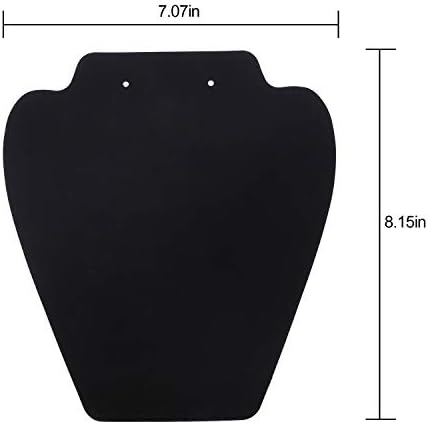 KINJOEK 10 Pcs Black Velvet Necklace Holder