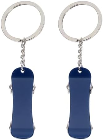 PATIKIL Mini Skateboard Keychain Key Ring