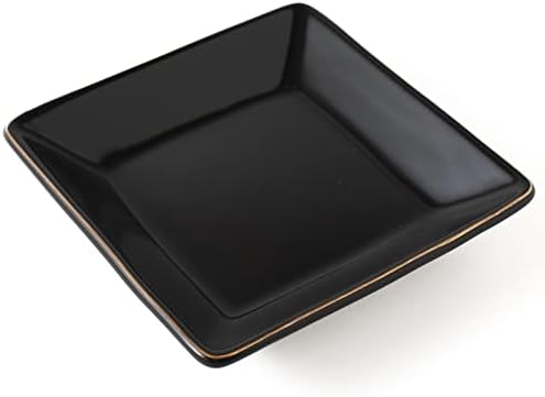 Hankor Ceramic Jewelry Dish Tray 47 Inch Black