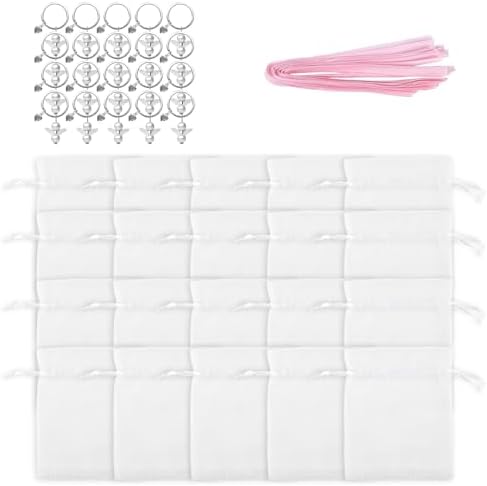 Pack Of 60 Stylish Angel Keychain Charms With Organized Pouches