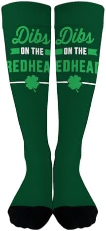 Irish St Patricks Day Shamrocks Pattern Socks for Boys