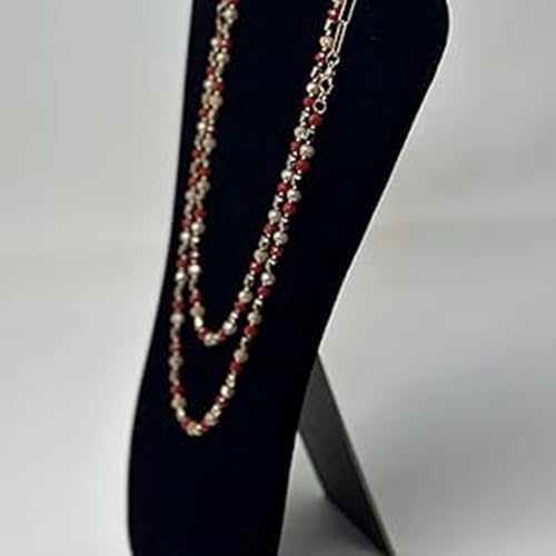 Black Velvet Jewelry Display Easel for Long Necklaces 14 Inch