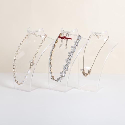 GemeShou Acrylic Jewelry Display Stand Set of 3