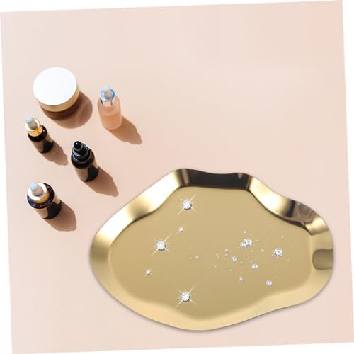 Alipis Golden Stainless Steel Jewelry Storage Tray