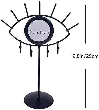 RANNYOZIO Jewelry Tower with Mirror for Women Girls Black