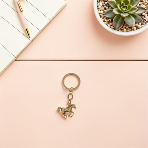 LUOZZY 20 Pcs Horse Year Keychain with Horseshoe Design
