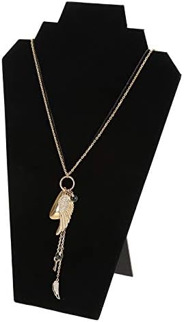 Foraineam 9 Pack Necklace Display Holder Black Velvet 125 Inch