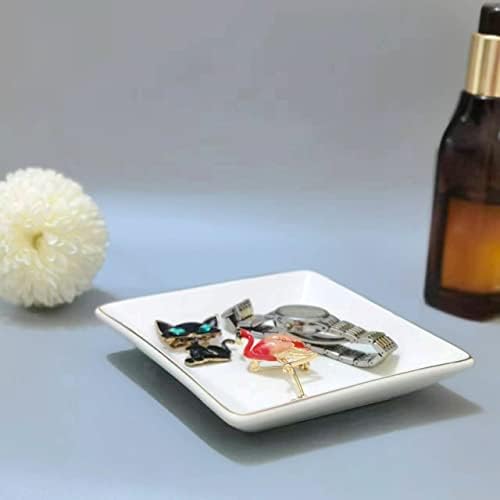HANKOR Ceramic Jewelry Dish Tray 47 Inch White