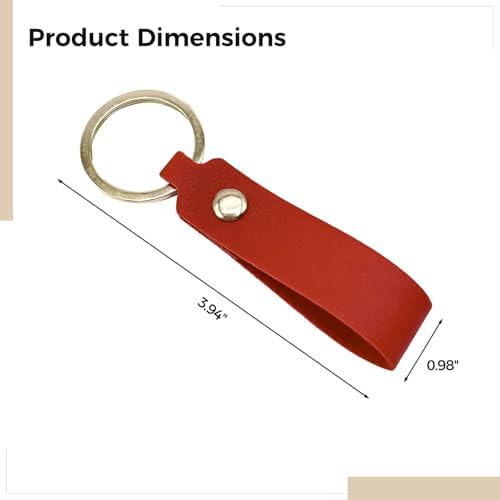 100 Piece Assorted Pu Leather Keychains Customizable Gift Set